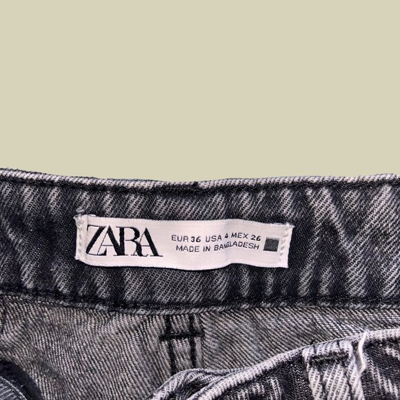 Zara High Rise Grey Jeans - Picture 5 of 5